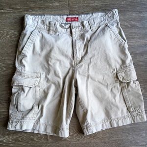 Merona Men’s Khaki Cargo Shorts, Size 34